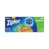 Ziploc Resealable Sandwich Bags, 1.2 mil, 6.5 x 5.88, Clear, PK40 315882BX
